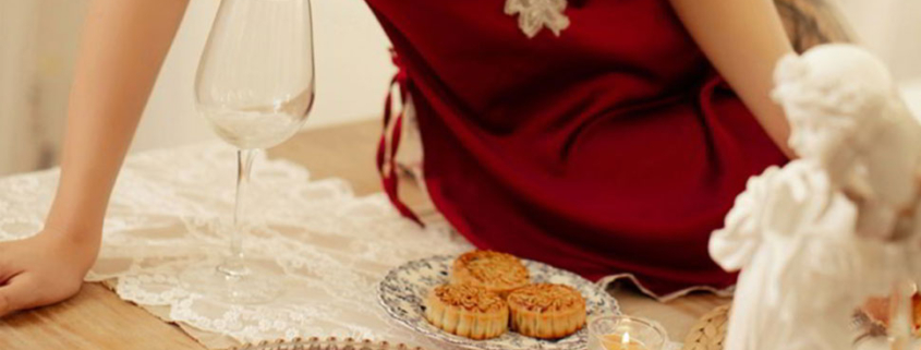 gorgeous woman and delicious food...